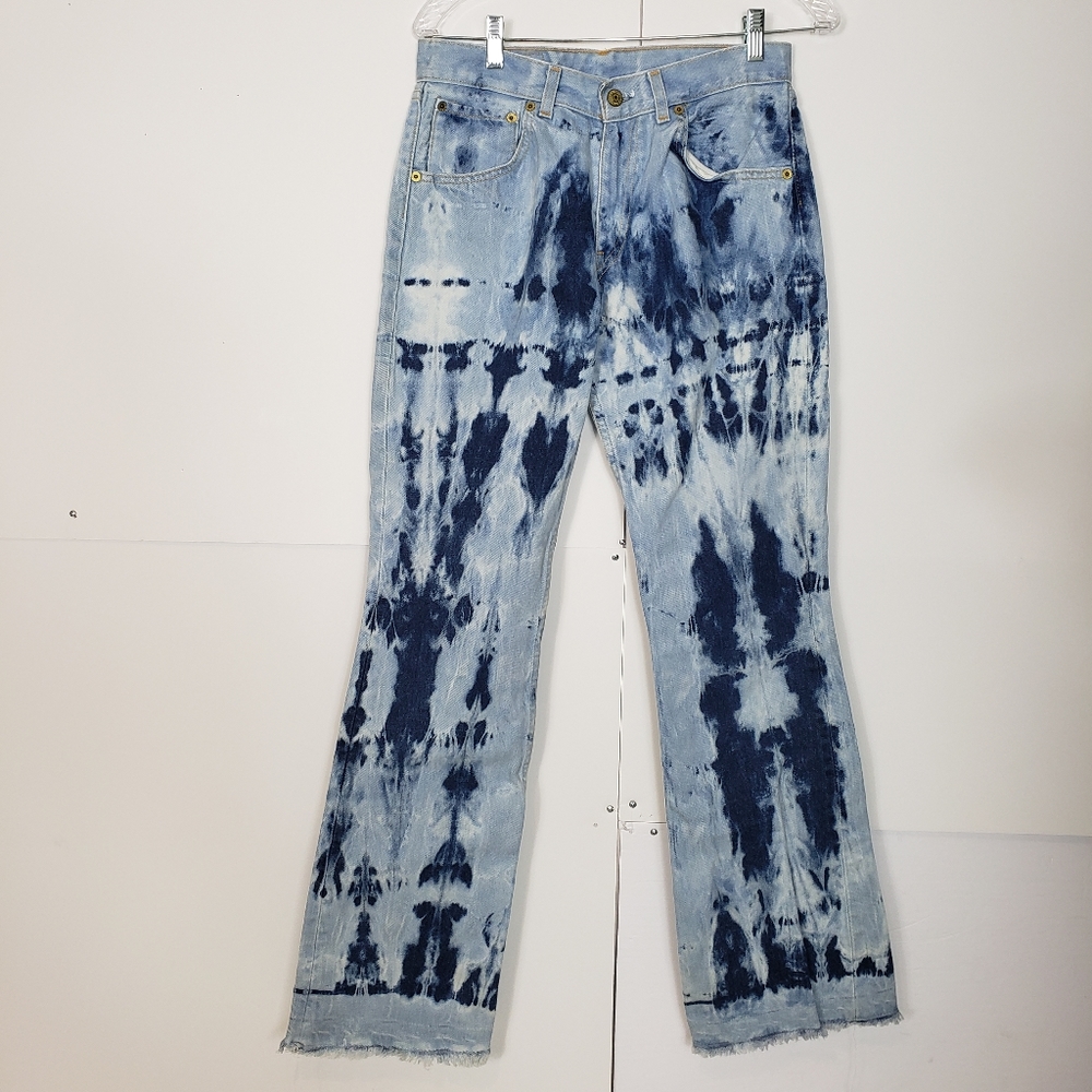 Levi's Levi Strauss 525 Tie Dye Distressed Denim Jeans